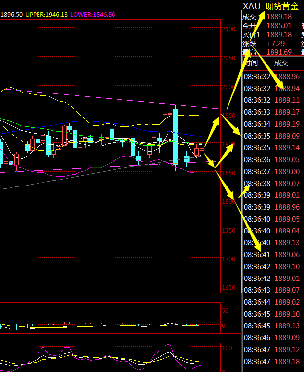 金荣中国：黄金日线仍在震荡，未来关注1965-1848Interval breakthrough871 / author:Jinrong China340 / PostsID:1583254